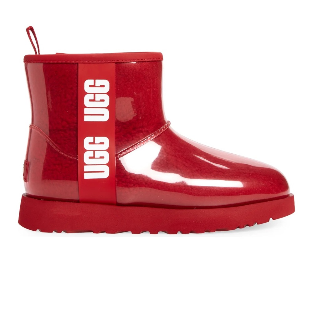 UGG mini classic Winter boots warm cozy fall boots Clear in red Size 5 Women